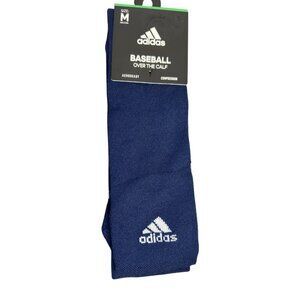ADIDAS BASEBALL One Pair Men's Socks Over The Calf Compression Navy Blue Medium
